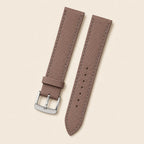 Dark Brown Sailcloth Rubber Watch Strap leather watch strap, flat lay