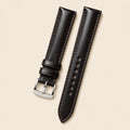 Dark Brown Shell Cordovan Leather Watch Strap leather watch strap, flat lay