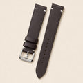 Dark Brown Swift Leather Watch Strap leather watch strap, flat lay