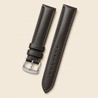 Dark Brown Vachetta Leather Watch Strap leather watch strap, flat lay