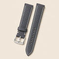 Dark Gray Epsom Leather Watch Strap leather watch strap, flat lay