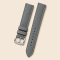 Dark Gray Nubuck Leather Watch Strap leather watch strap, flat lay