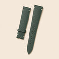 Dark Green Epsom Leather Watch Strap leather watch strap, flat lay