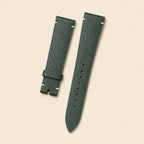 Dark Green Epsom Leather Watch Strap leather watch strap, flat lay