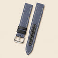 Dark Grey Canvas Watch Strap leather watch strap, flat lay