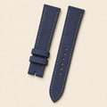 Dark Navy Blue Nubuck Leather Watch Strap leather watch strap, flat lay