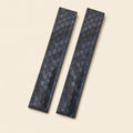 Dark Navy Blue Python Leather Watch Strap leather watch strap, flat lay