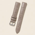Etoupe Alligator Leather Watch Strap leather watch strap, flat lay