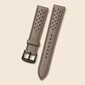 Etoupe & Black Rally Racing Epsom Leather Watch Strap leather watch strap, flat lay