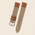 Etoupe Canvas Watch Strap leather watch strap, flat lay