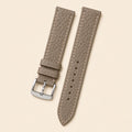 Etoupe Togo Leather Watch Strap leather watch strap, flat lay