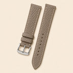 Etoupe Togo Leather Watch Strap leather watch strap, flat lay