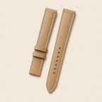 Gold Brown Epsom Leather Watch Strap leather watch strap, flat lay