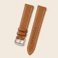 Gold Togo Leather Watch Strap leather watch strap, flat lay