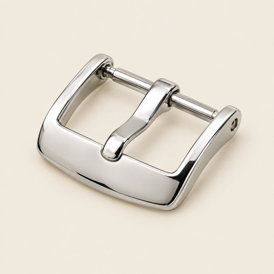 Silver pin buckle