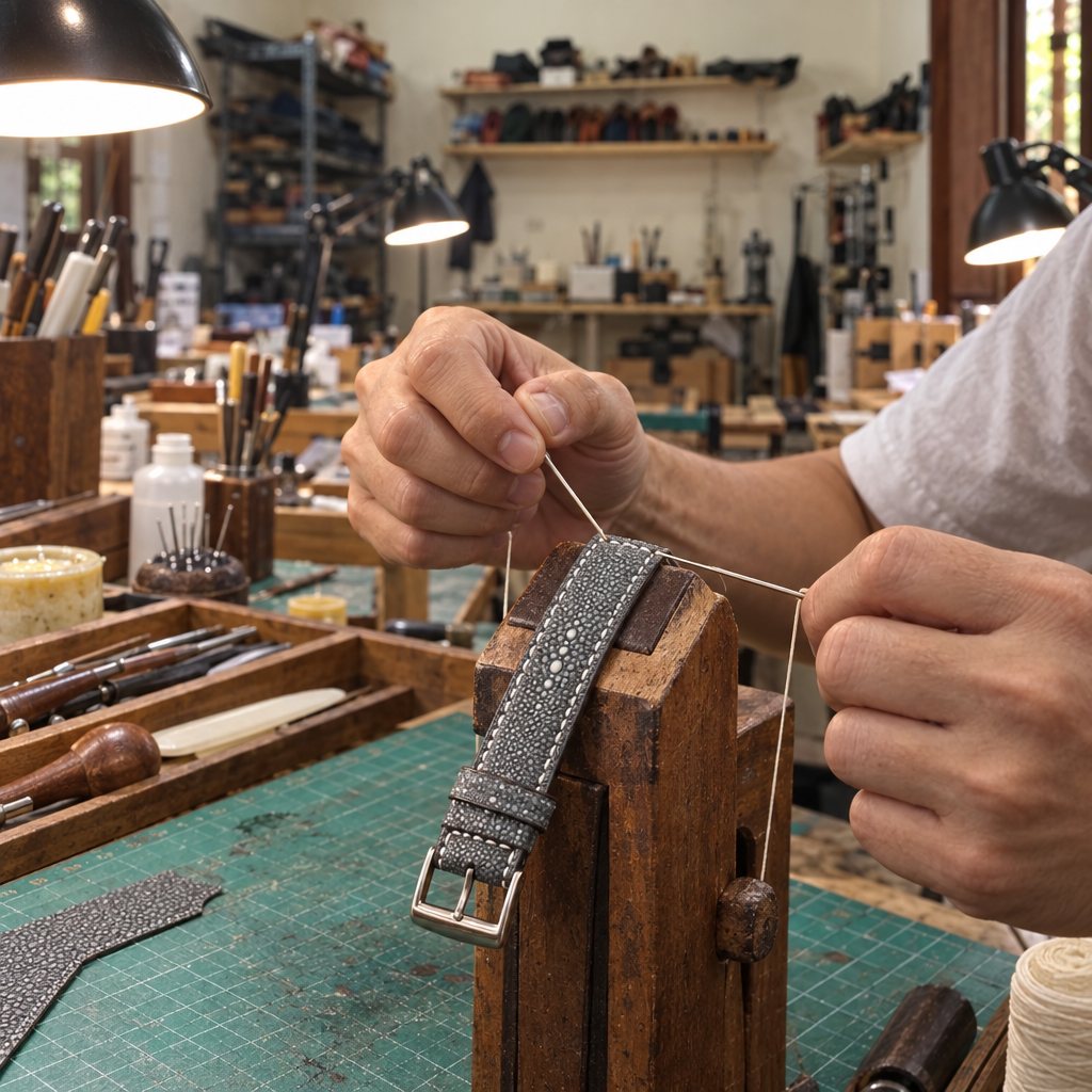 Hand-stitched in our Saigon workshop