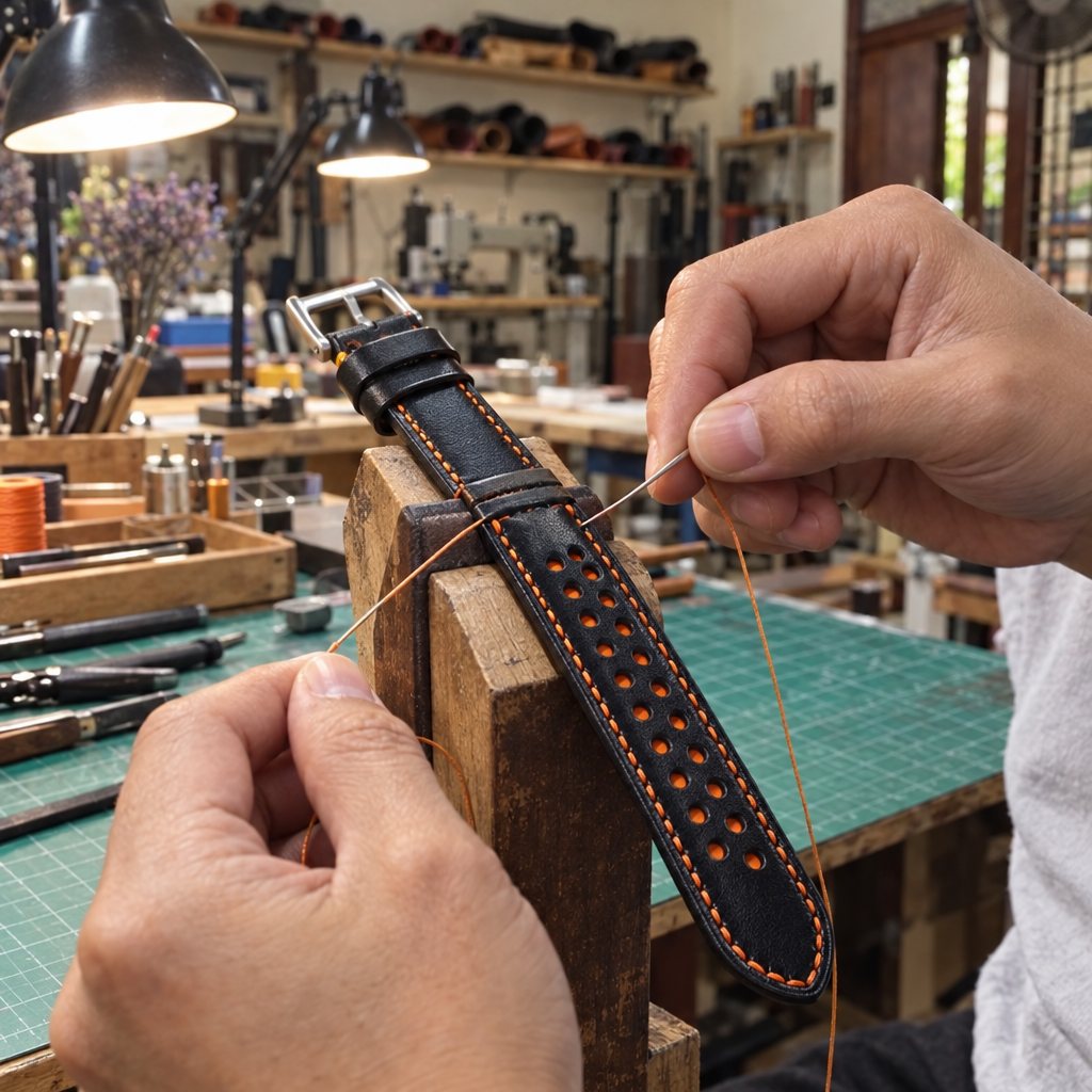 Hand-stitched in our Saigon workshop