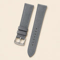 Graphite Grey Suede Leather Watch Strap leather watch strap, flat lay