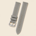 Gray Canvas Watch Strap leather watch strap, flat lay
