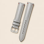 Gray Shell Cordovan Leather Watch Strap leather watch strap, flat lay