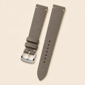 Gray Swift Leather Watch Strap leather watch strap, flat lay