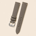 Gray Swift Leather Watch Strap leather watch strap, flat lay