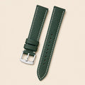 Green Epsom Leather Watch Strap leather watch strap, flat lay