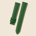Green Sailcloth Rubber Watch Strap leather watch strap, flat lay