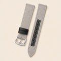 Grey Canvas Watch Strap leather watch strap, flat lay