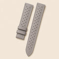 Grey Rally Epsom Leather Watch Strap leather watch strap, flat lay