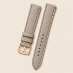 Grey Togo Leather Watch Strap leather watch strap, flat lay