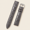 Gray Alligator Leather Watch Strap – Handstitched