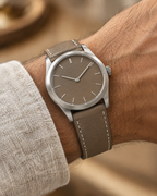 Etoupe Taupe Swift Leather Watch Strap – Handstitched
