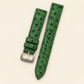 Green Ostrich Leather Watch Strap – Handstitched