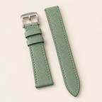 Celadon Green Epsom Leather Watch Strap – Handstitched