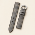 Stone Gray Hand-Dyed Patina Leather Watch Strap – Handstitched