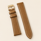 Gold Caramel Epsom Leather Watch Strap – Handstitched