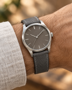 Slate Gray Epsom Leather Watch Strap – Handstitched
