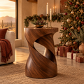 Mojave Twisted Side Table in a Christmas living room