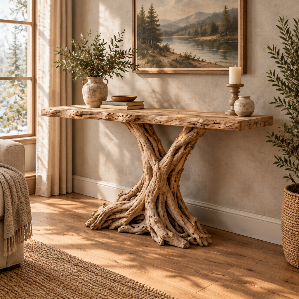 Tidewood Branch Console with Light side view