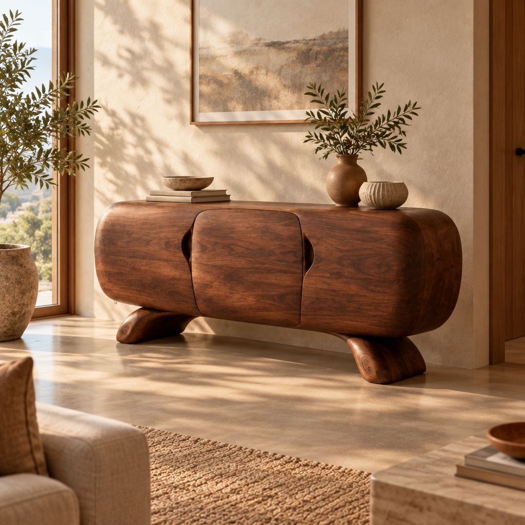 Mojave Sculpted Sideboard side view