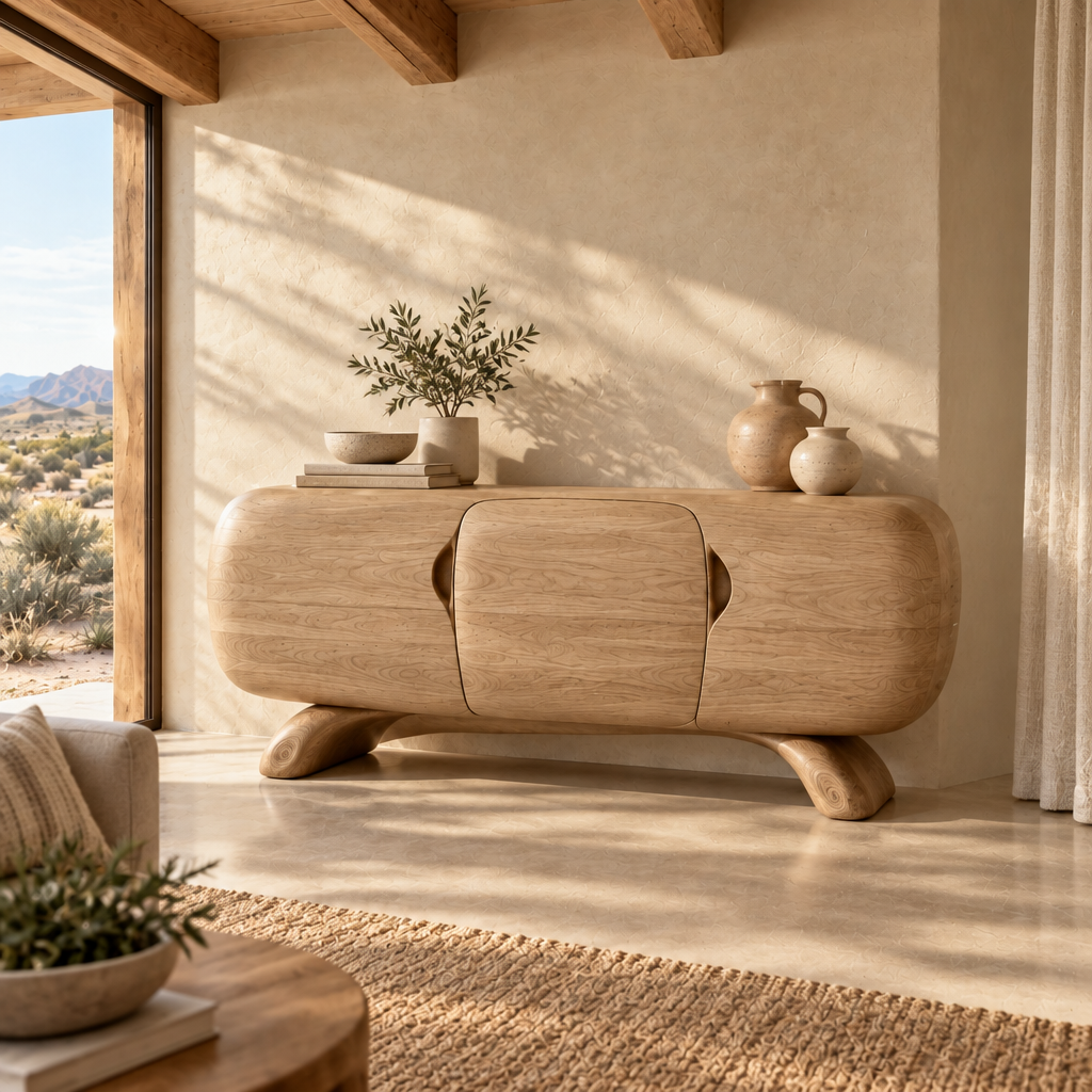 Mojave Sculpted Sideboard in Natural Oak finish