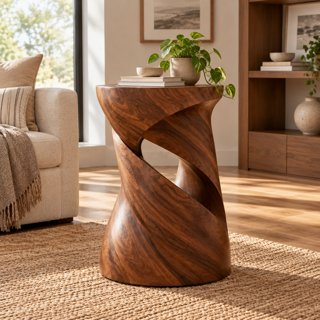 Mojave Twisted Side Table side view