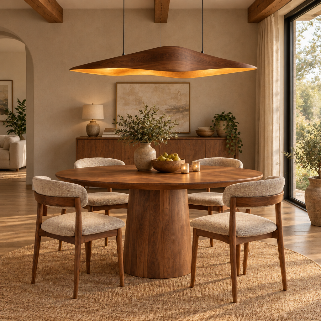 Mojave Sculpted Wave Pendant Light in use