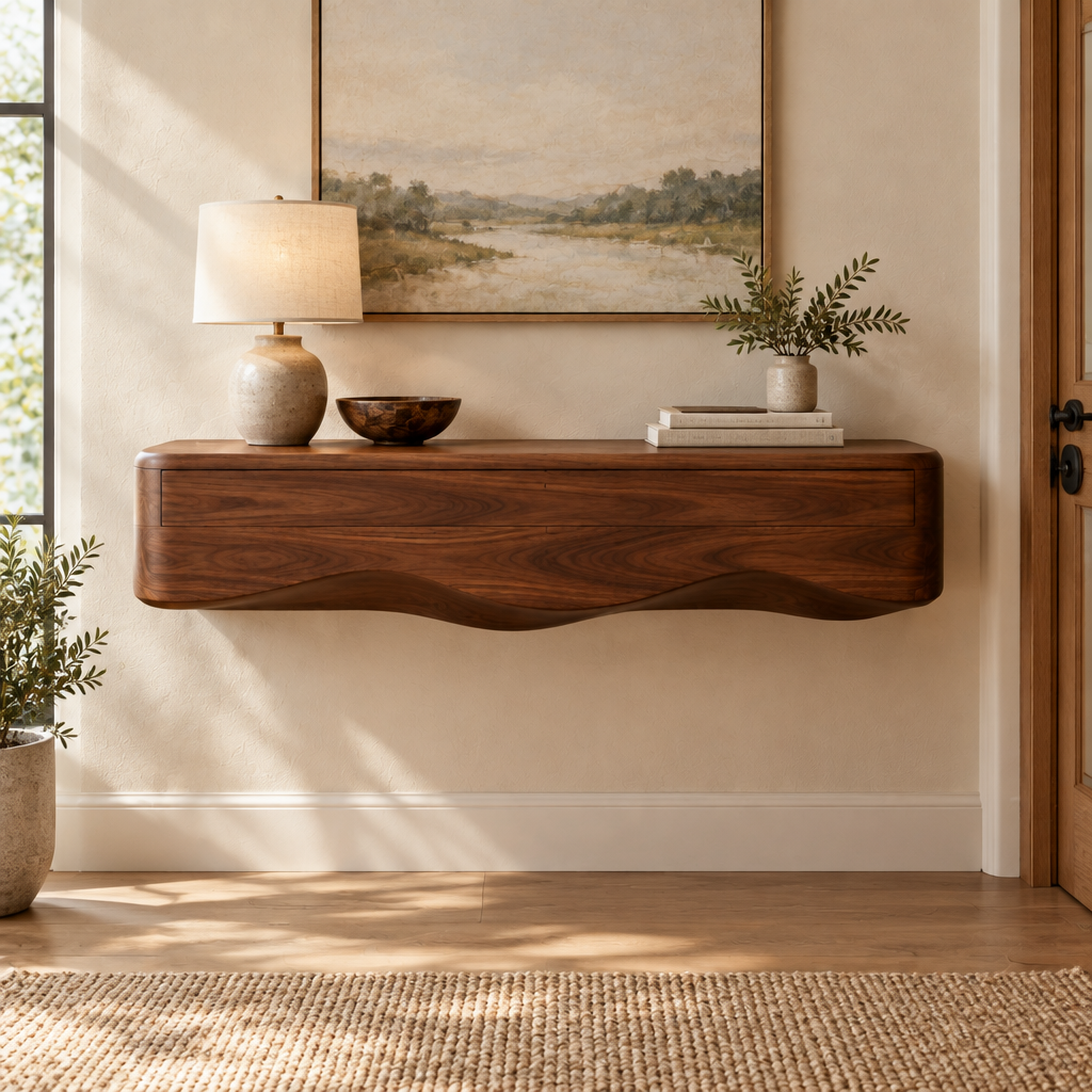 Mesa Floating Wall Console in use