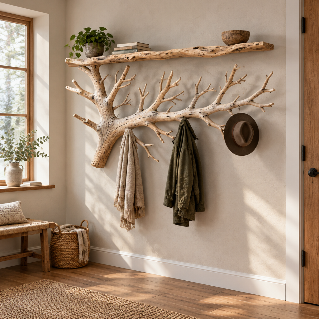 Tidewood Branch Wall Coat Rack side view