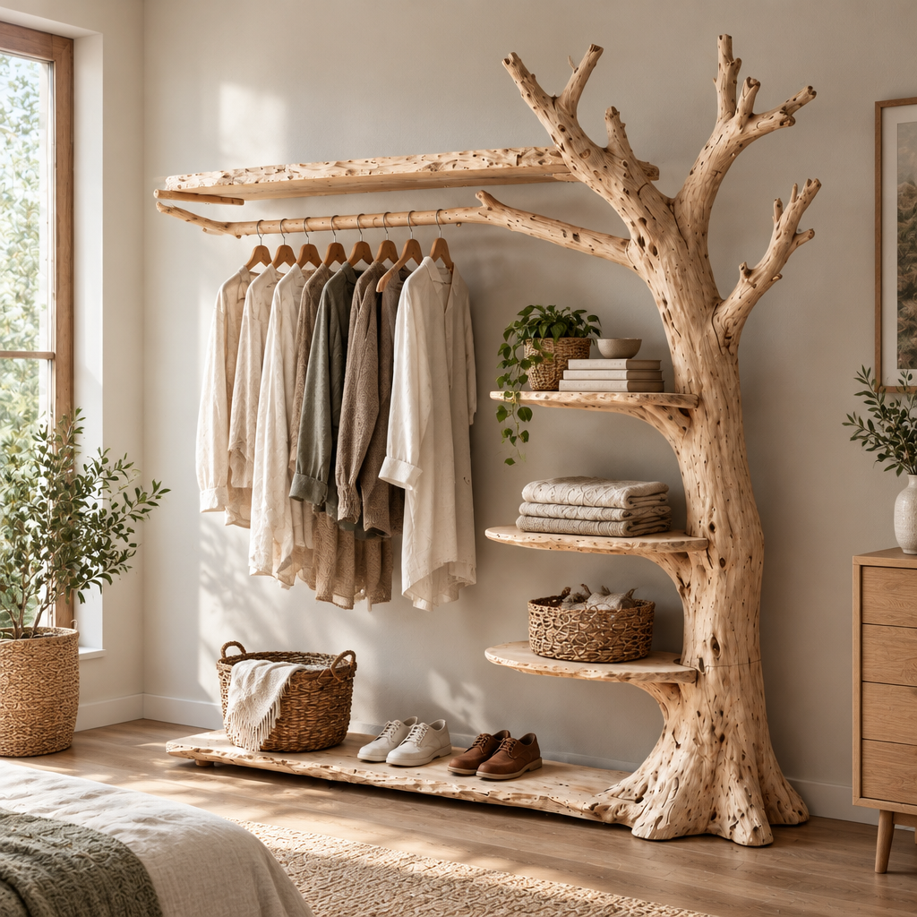 Tidewood Branch Open Wardrobe side view