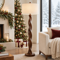 Atelier Twisted Floor Lamp in a Christmas home