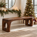 Atelier Double-Arch Bench in a Christmas home