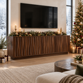 Atelier Ripple Door TV Cabinet in a Christmas home